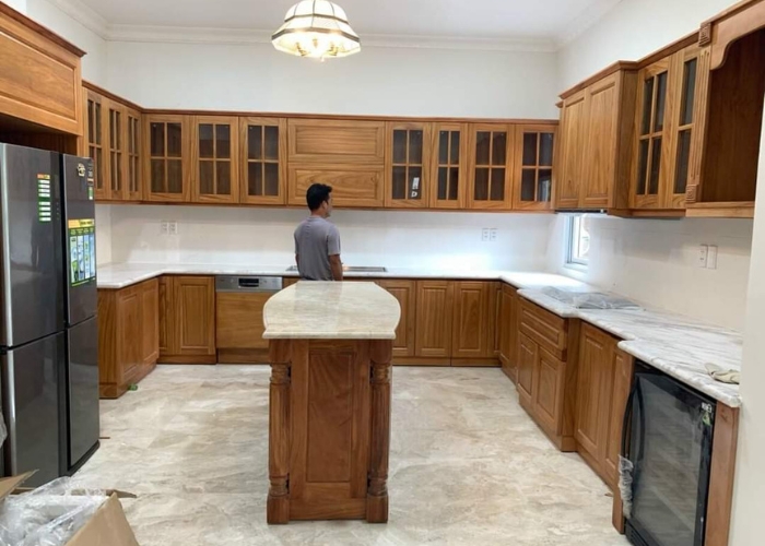 tủ bếp Quảng Ngãi Tủ bếp gỗ tự nhiên Quảng Ngãi