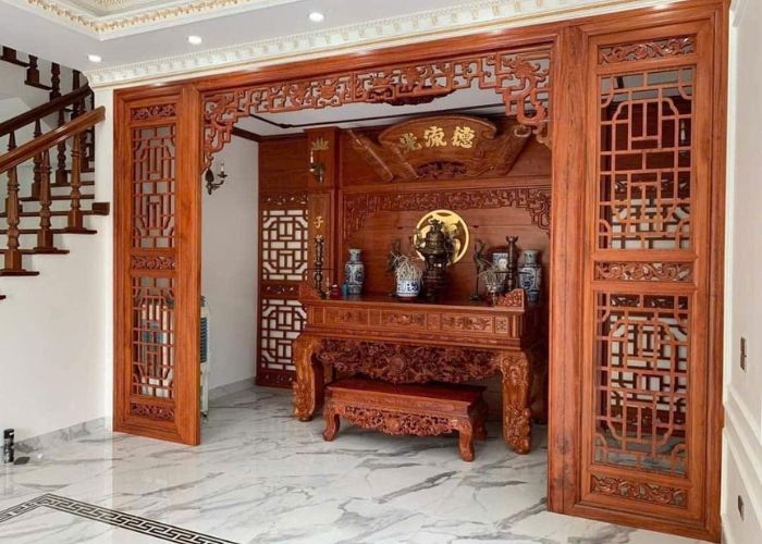 Nội thất phòng thờ Quảng Ngãi