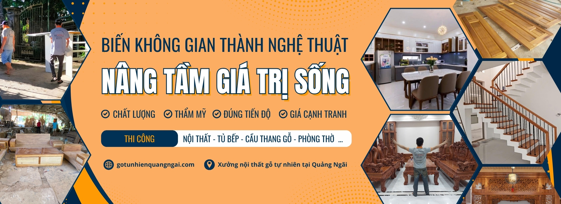 Tư vấn, thiết kế và thi công nội thất đồ gỗ trọn gói tại Quảng Ngãi